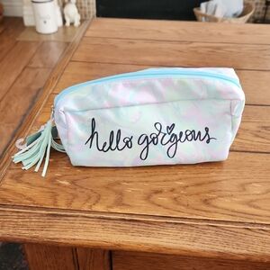 Make Up Cosmetics Pastel Marbled Bag With Tassel Pull  "Hello Gorgeous"